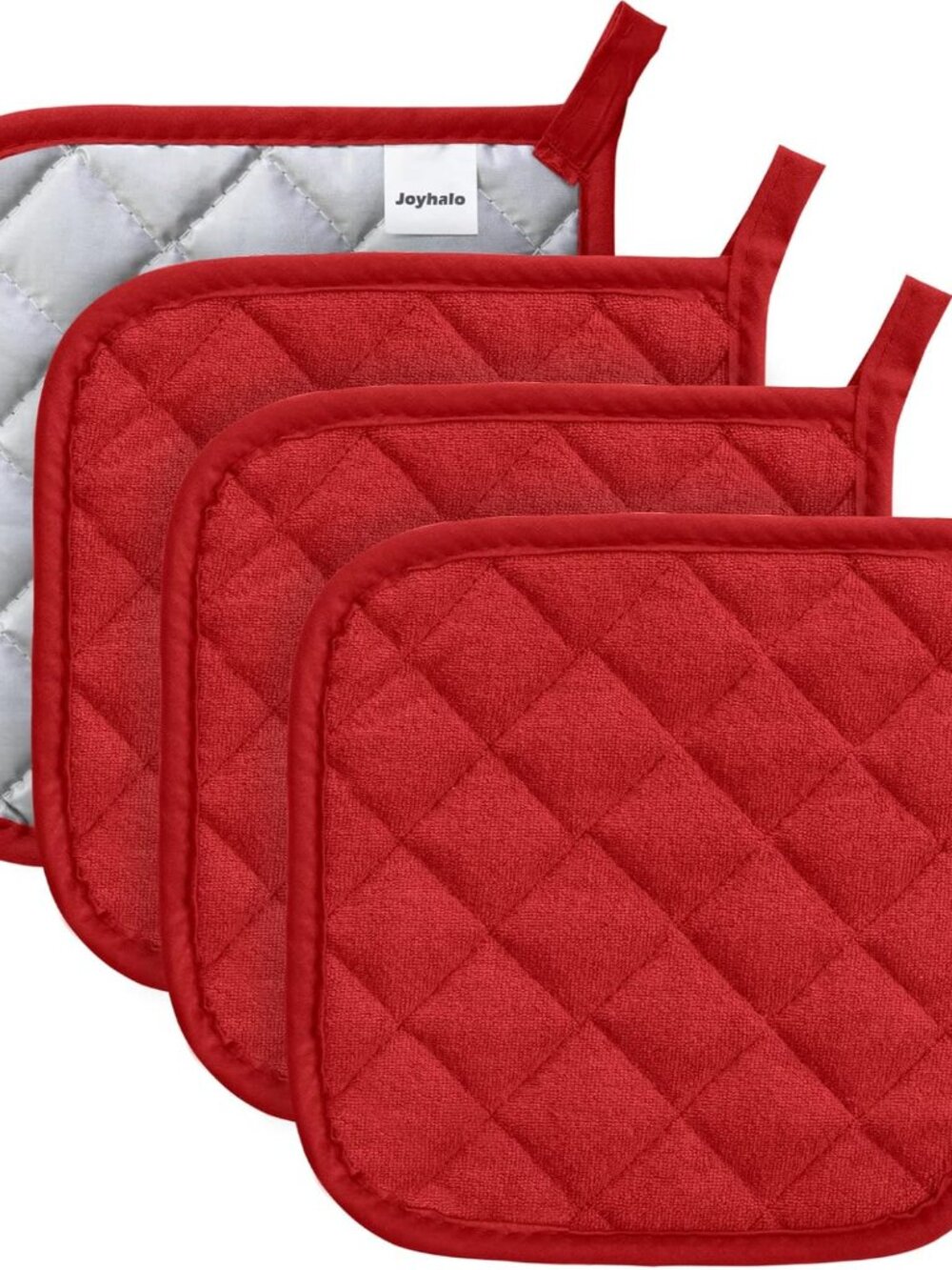 4 Pack Heat Resistant Pot Holders - Terry Cloth Sets for Cooking & Baking